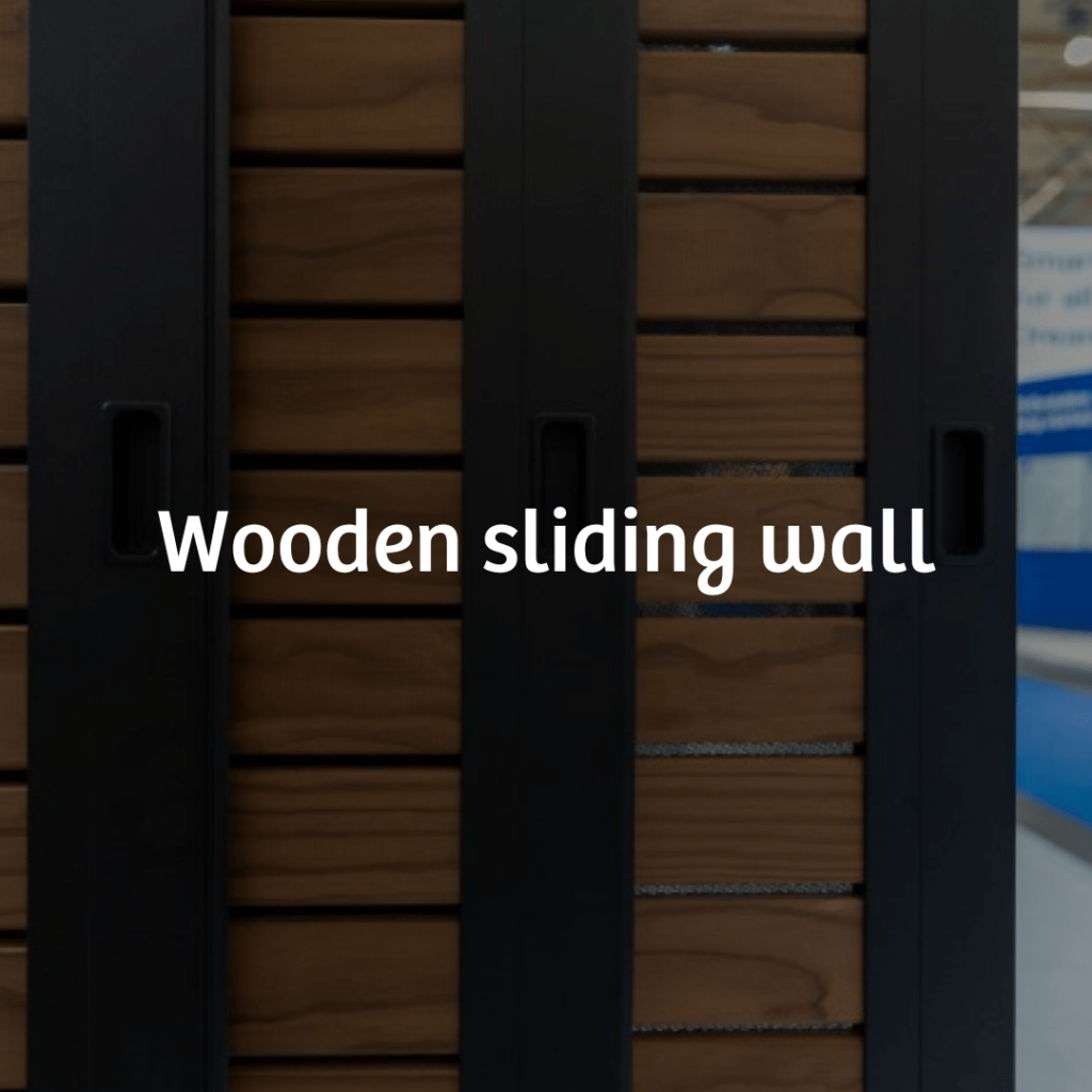 Harol Pergola addition Wooden sliding wall